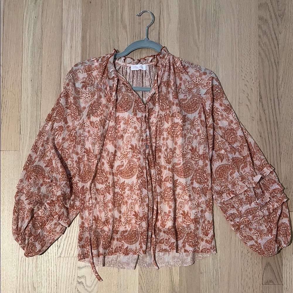 Pink lily Floral Print Women's Top
